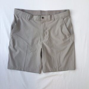 Greg Norman Collection Beige Flat Front Golf Shorts